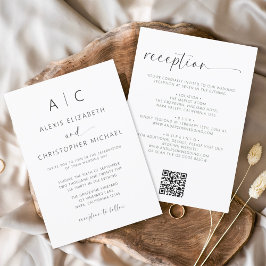 Lámina Presupuesto Minimalista todo en un código QR Boda