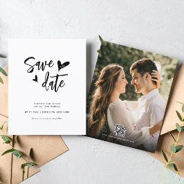 Lámina PRESUPUESTO Mínimo Lovely Heart Photo QR Code Boda