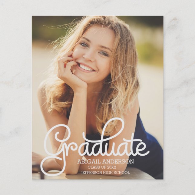 Lámina PRESUPUESTO Moderno 2022 Invitación de Graduación  (Anverso)