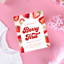 Lámina Presupuesto Moderno Boho Fresa Berry Primer cumple