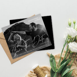 Lámina Presupuesto Moderno Chic Foto BW Fecha Guardar la