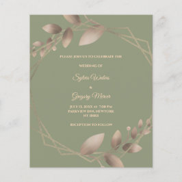 Lámina Presupuesto Moderno Sencillo sabio botánico oro ve