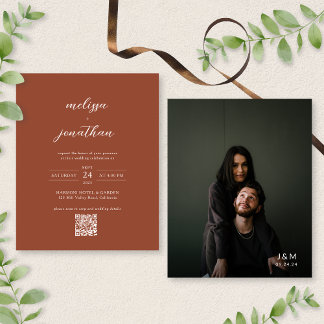 Lámina PRESUPUESTO Moderno Terracota Foto Boda de código 