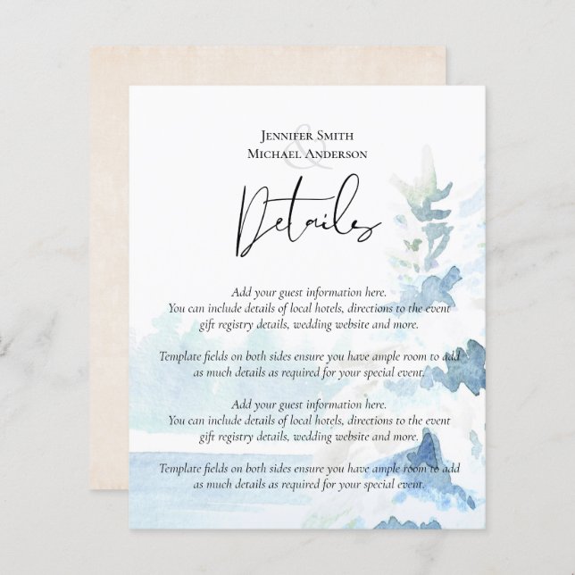 Lámina PRESUPUESTO Montañas nevadas Árboles de lagos inve (Anverso / Reverso)