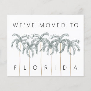 Lámina Presupuesto Mover a Florida Palm Trees Nueva Tarje