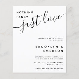 Lámina Presupuesto Nada Fancy Ama La Invitación A La Boda