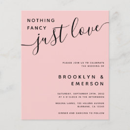 Lámina Presupuesto Nada Fancy Ama La Invitación A La Boda