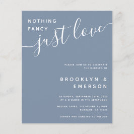 Lámina Presupuesto Nada Fancy Ama La Invitación A La Boda