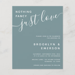 Lámina Presupuesto Nada Fancy Ama La Invitación A La Boda