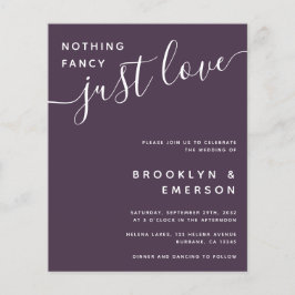 Lámina Presupuesto Nada Fancy Ama La Invitación A La Boda