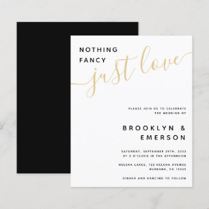 Lámina Presupuesto Nada Fancy Ama La Invitación A La Boda