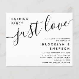 Lámina Presupuesto Nada Fancy Ama La Invitación A La Boda