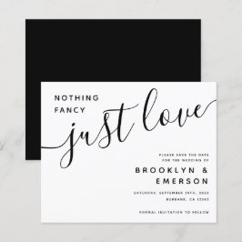 Lámina Presupuesto Nada Fancy Love Just Love Save Date