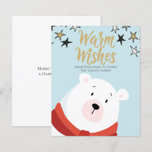 Lámina PRESUPUESTO Navidades de oso polar personalizado