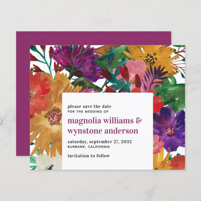 Lámina PRESUPUESTO Negra Rosa Negrita Negrita Boda Floral (Anverso / Reverso)