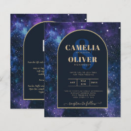 Lámina PRESUPUESTO Noche estrellada Morado Boda Azul INVI