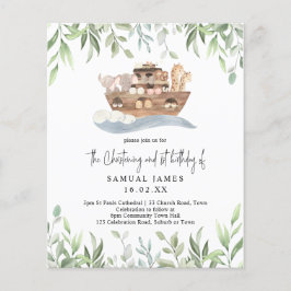 Lámina Presupuesto Nohas Ark Green Christening y 1er Cump