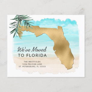 Lámina Presupuesto Nueva dirección Florida Map Beach Movi