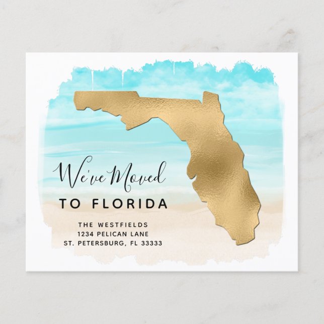 Lámina Presupuesto Nueva dirección Florida Map Beach Movi (Anverso)