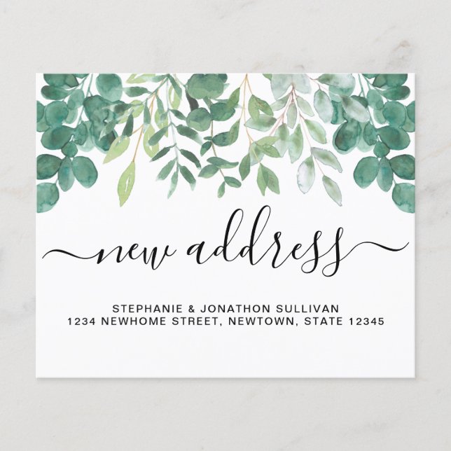 Lámina Presupuesto Nueva dirección Invitación Eucalyptus (Anverso)