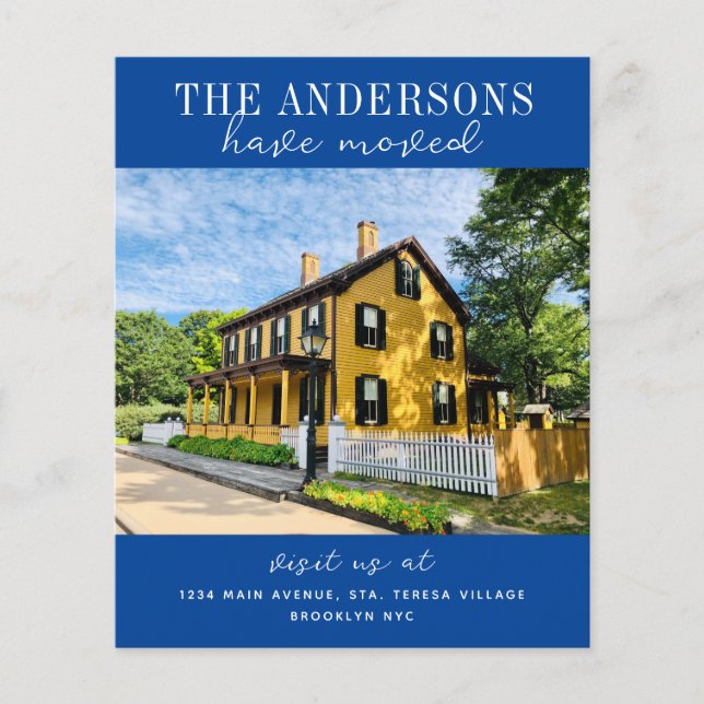 Lámina Presupuesto Nueva foto en casa Moving Blue Invitac (Anverso)