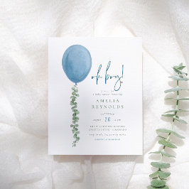 Lámina Presupuesto Oh Boy Eucalyptus Balloon Baby Shower