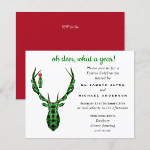 Lámina Presupuesto Oh DEER qué año invitan los Navidades