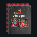 Lámina Presupuesto Oh Deer Tartan Chalkboard 2 Festín<br><div class="desc">Esta tarjeta fotográfica de vacaciones es perfecta para cualquier familia que desee enviar una divertida y moderna tarjeta de fotos de Navidad. Este diseño presenta "Oh ciervo, ¡qué año!" en una mezcla de letras modernas y escritura a mano con un reno en la parte superior en un falso guión de...</div>