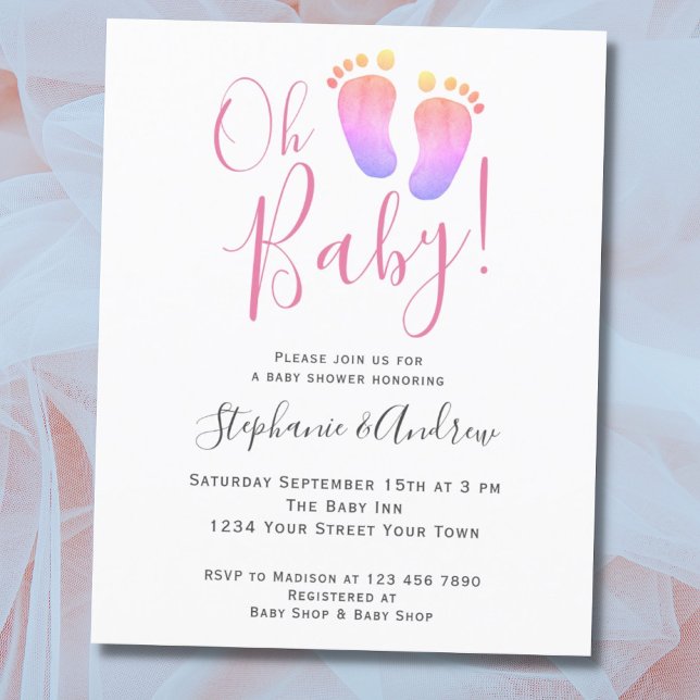 Lámina Presupuesto Oh Parejas Bebés Invitación Rosa Baby  (Subido por el creador)