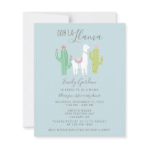 Presupuesto Ooh La Llama Baby Shower lindo azul y 
