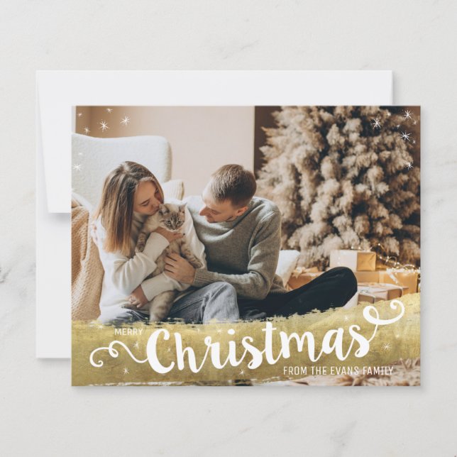 Lámina Presupuesto Oro moderno Feliz Navidad (Anverso)