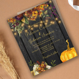 Lámina PRESUPUESTO otoño boda floral invitación a leña