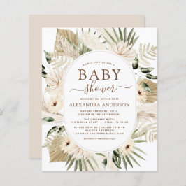 Lámina Presupuesto Pampas Grass Baby Shower Boho Eucalypt
