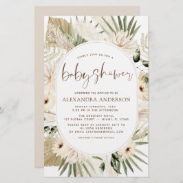 Lámina Presupuesto Pampas Grass Baby Shower Boho Eucalypt