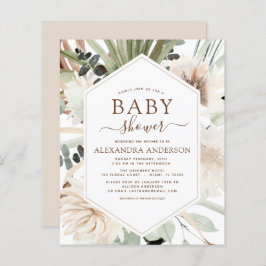 Lámina Presupuesto Pampas Grass Baby Shower Boho Eucalypt