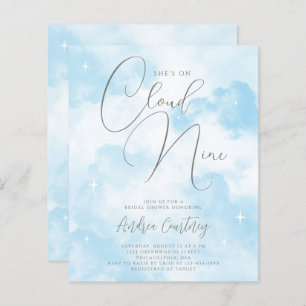 Lámina Presupuesto para la ducha nupcial nupcial de nueve