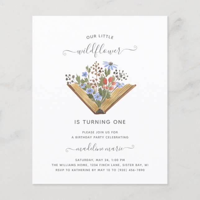 Lámina PRESUPUESTO Pequeña flor silvestre que cumple 1 cu (Anverso)