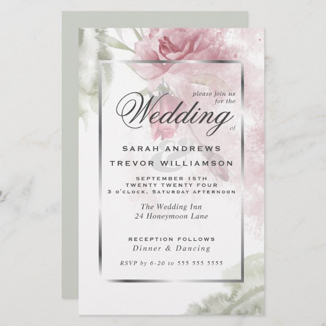 Lámina Presupuesto pero bellas rosas rusas rusas rosadas (Anverso / Reverso)