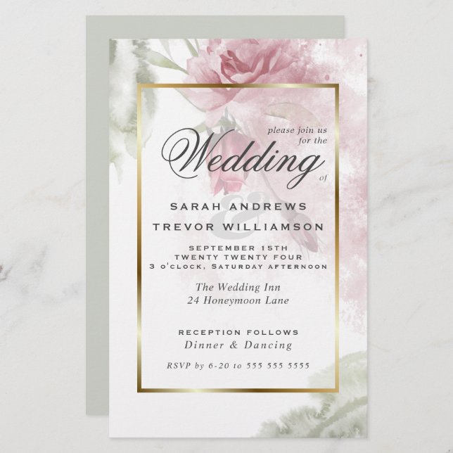 Lámina Presupuesto pero bellas rosas rusas rusas rosadas (Anverso / Reverso)