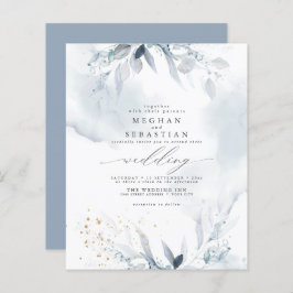 Lámina Presupuesto Pero Hermoso Acuarela Azul Elegante