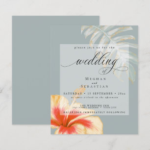 Lámina Presupuesto pero hermoso Boda CoralYellow Hibiscus