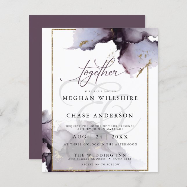 Lámina Presupuesto Pero Hermoso Resumen Ametista Púrpura (Anverso / Reverso)