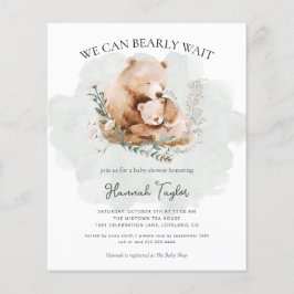 Lámina Presupuesto Podemos Esperar A Que Teddy Bear Baby