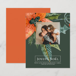 Lámina PRESUPUESTO Poinsettia Joyeux Noël Elegant Navidad