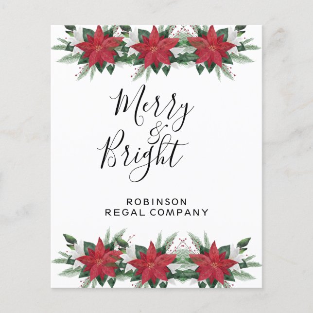 Lámina PRESUPUESTO Poinsettia Roja Merry y Bright (Anverso)