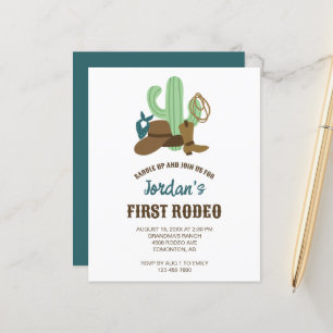Lámina Presupuesto Primer Rodeo Cumpleaños 1er Vaquero Oc