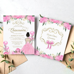 Lámina PRESUPUESTO Princesa de Oro Rosa Floral XV Quincea