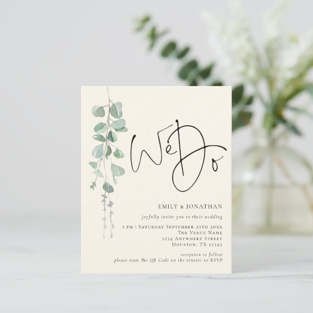 Lámina Presupuesto QR Eucalyptus Ivory Sage hacemos Boda (Anverso de pie)