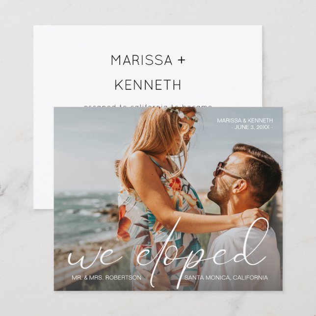 Lámina Presupuesto que elegimos Invitación de Bodas de fo (Anverso / Reverso)