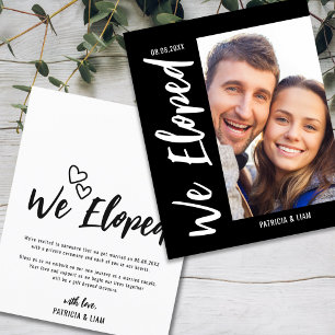 Lámina Presupuesto que elegimos Invitación de Elopement d